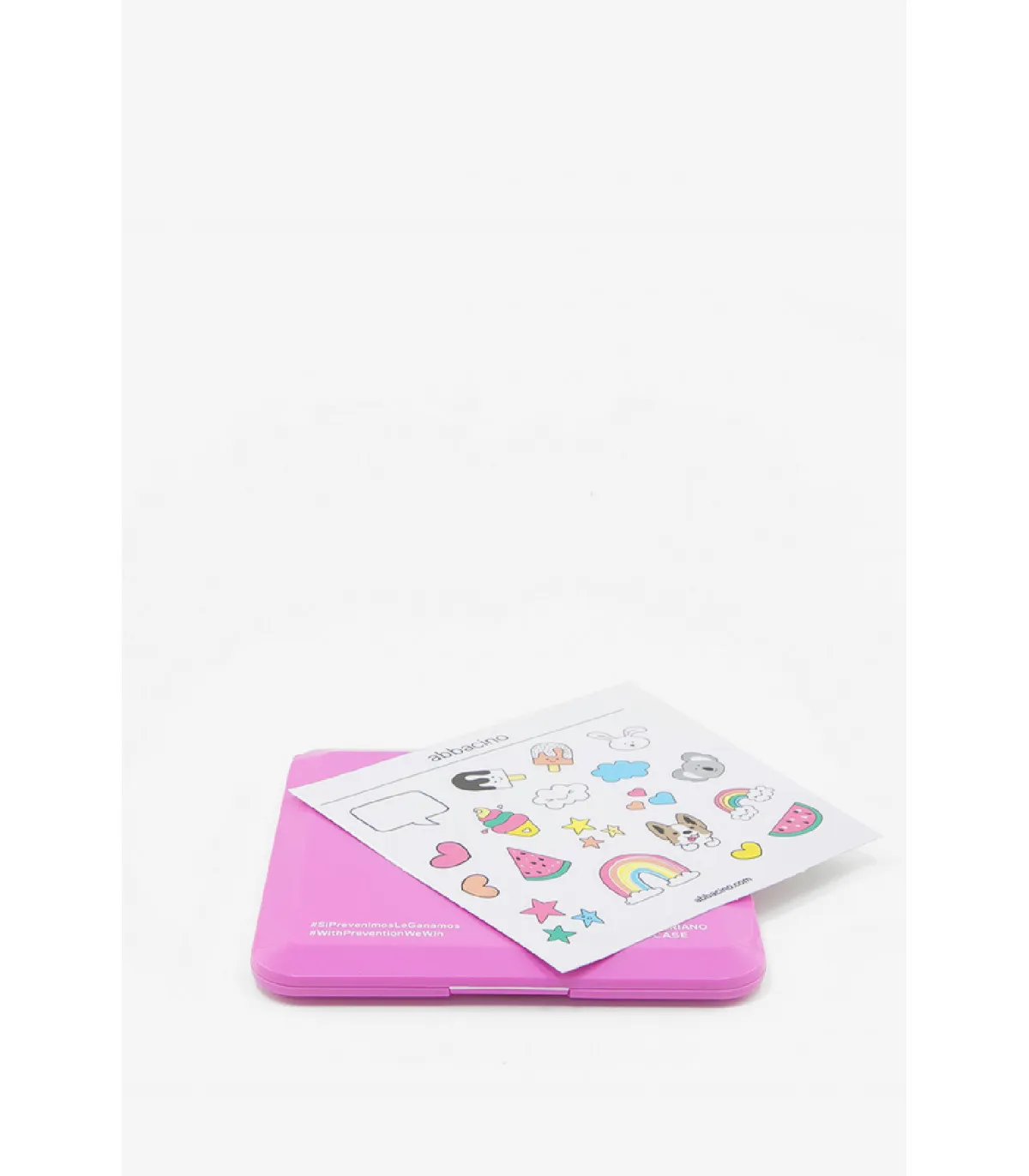 ESTUCHE ABBACINO GUARDA MASCARILLA FUCSIA STICKER  7069278