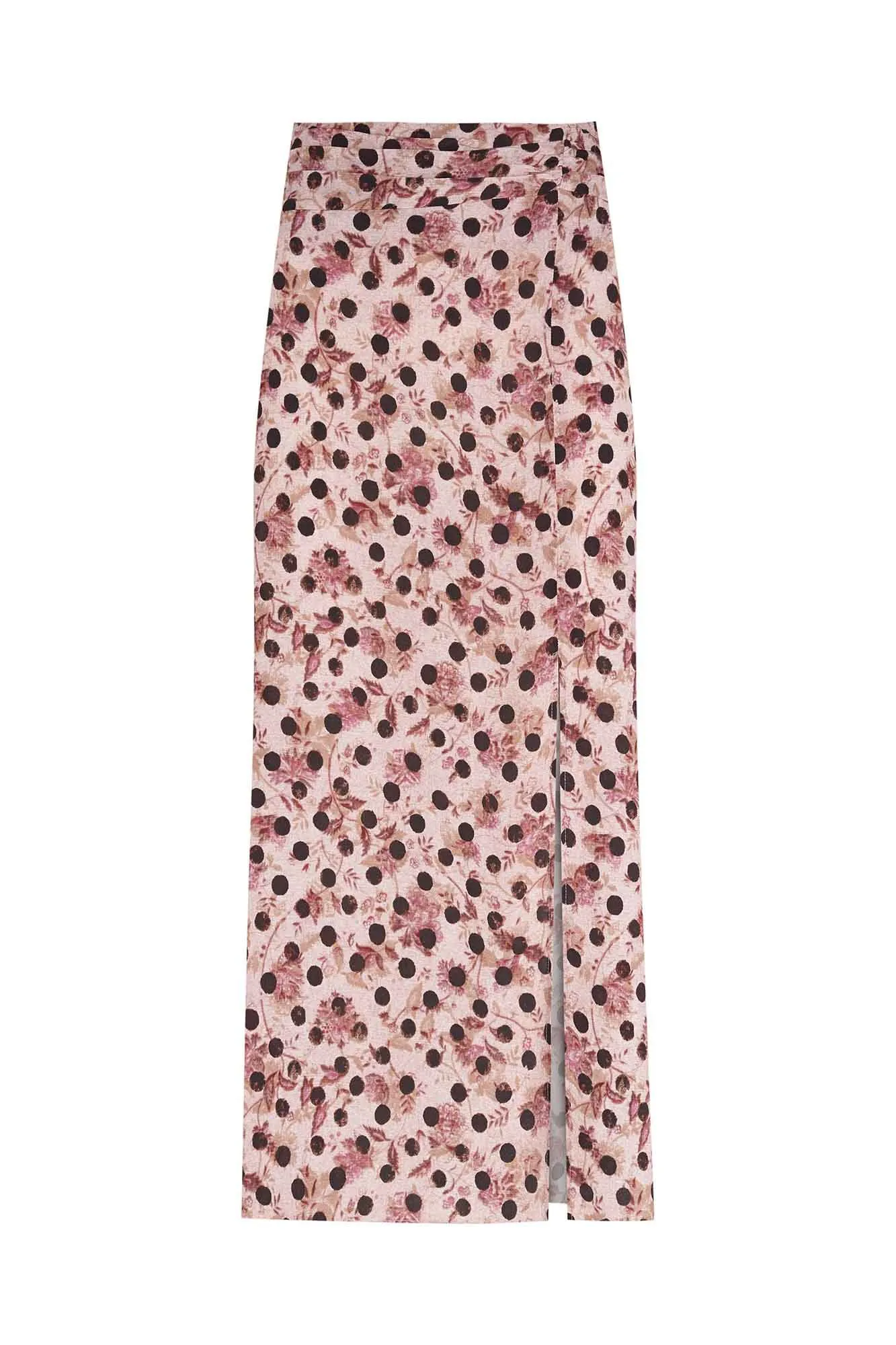Falda midi lunares