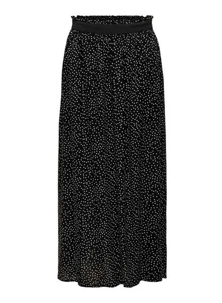 Falda Only Venidig estampado de lunares negro para mujer