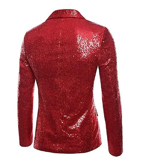 Festival de la fiesta de la chaqueta del traje de vestir de lentejuelas para hombres
