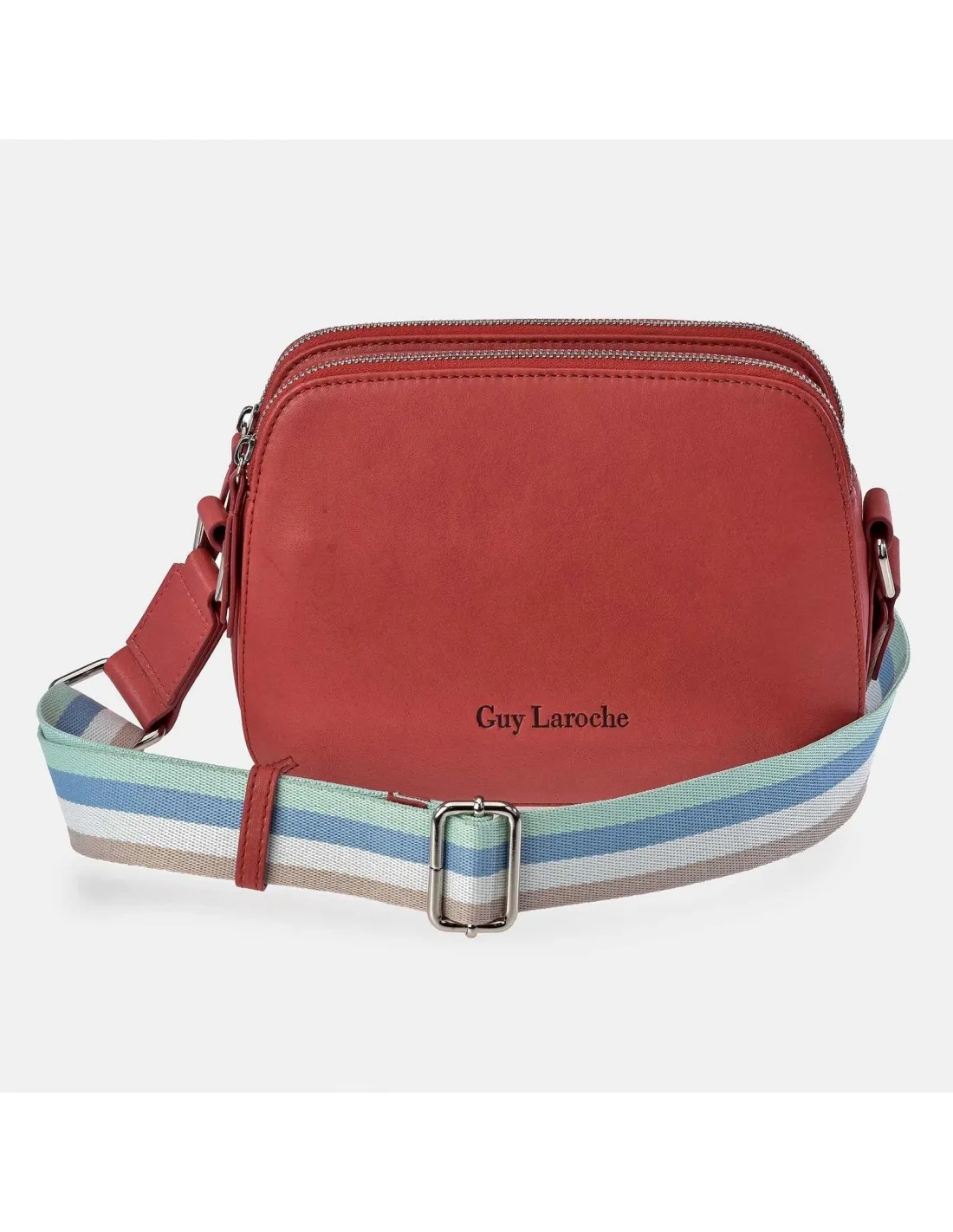 GUY LAROCHE Bolso de bandolera con doble cremallera para mujer en Piel