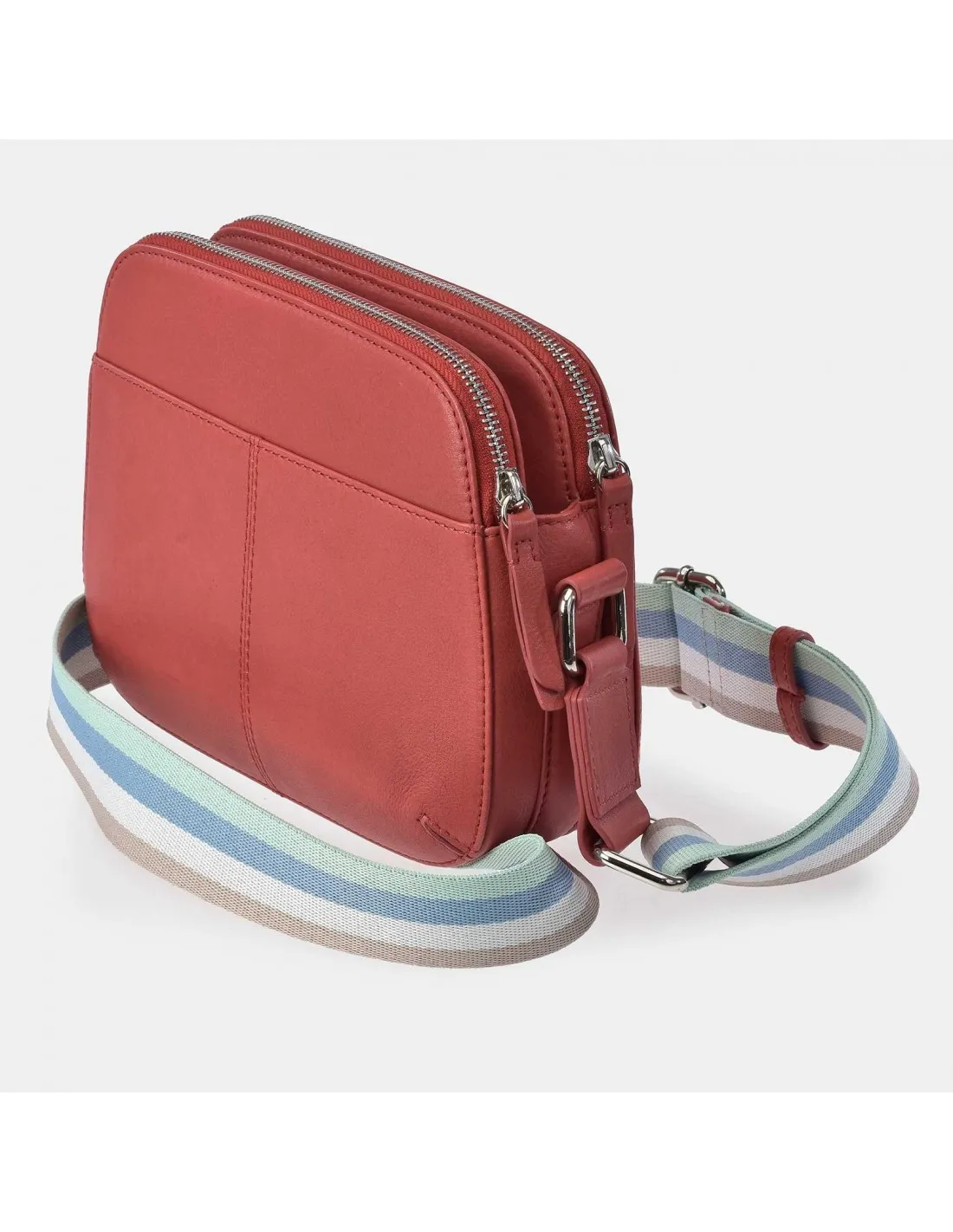 GUY LAROCHE Bolso de bandolera con doble cremallera para mujer en Piel