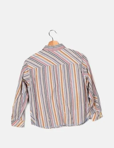 H&M Camisa multicolor estampado rayas
