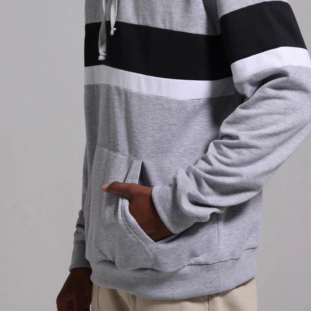 Hoodie Basico Bloques De Color Horizontales