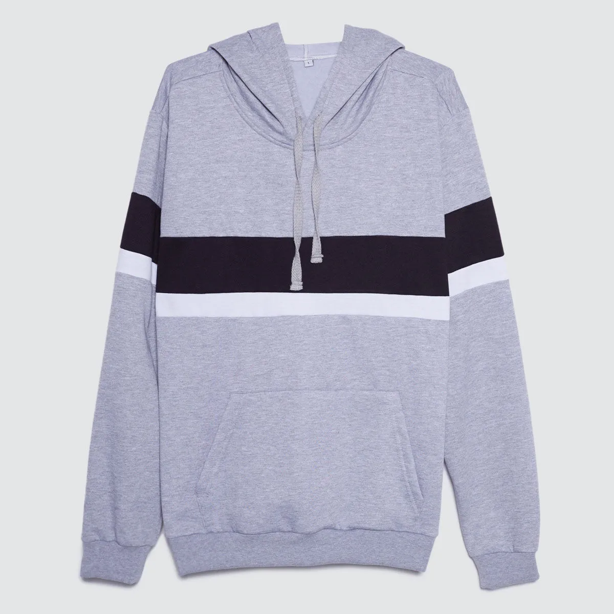 Hoodie Basico Bloques De Color Horizontales