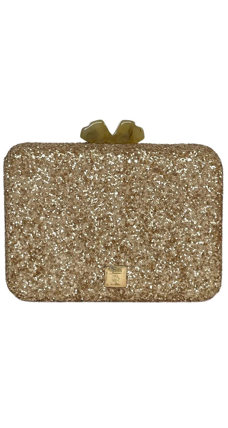 HOSS INTROPIA Cartera Brillo Dorada.