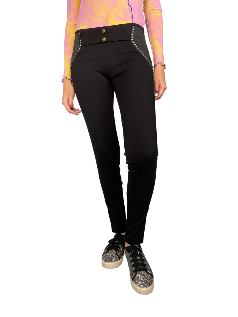 HOSS INTROPIA Leggings Negro Tachas