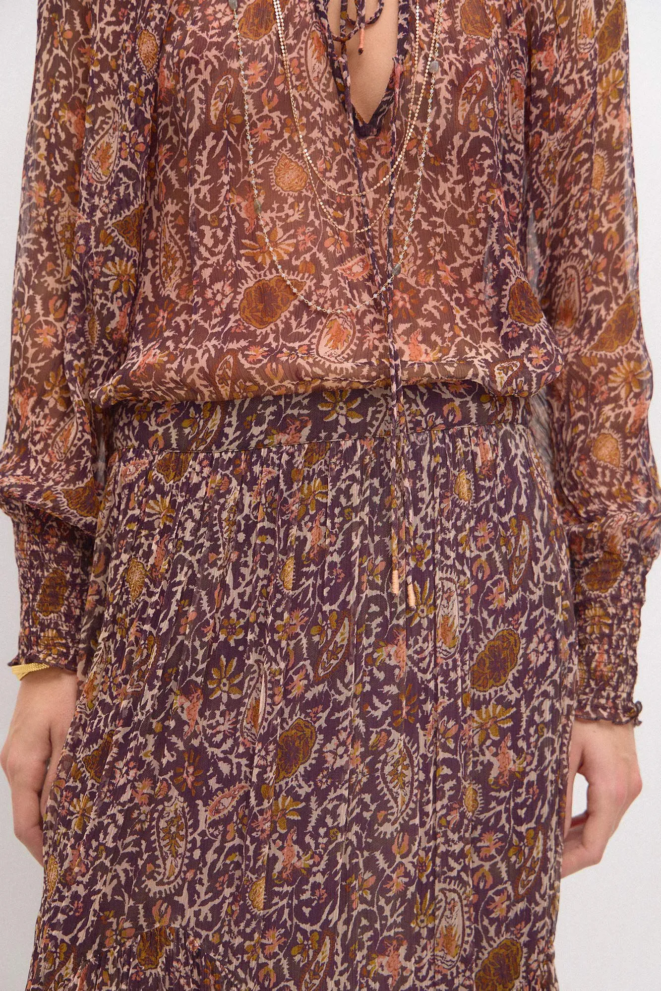 Hoss Intropia Olga. Falda estampada paneles