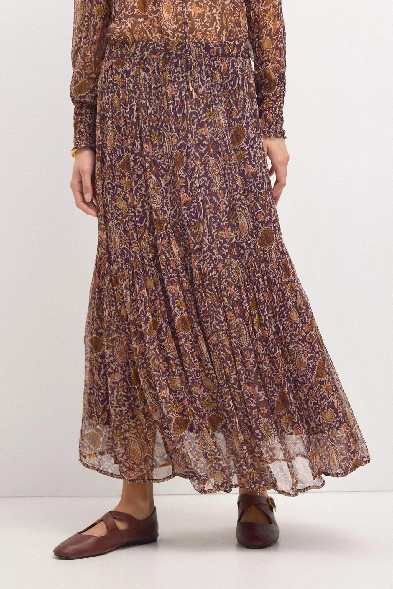 Hoss Intropia Olga. Falda estampada paneles