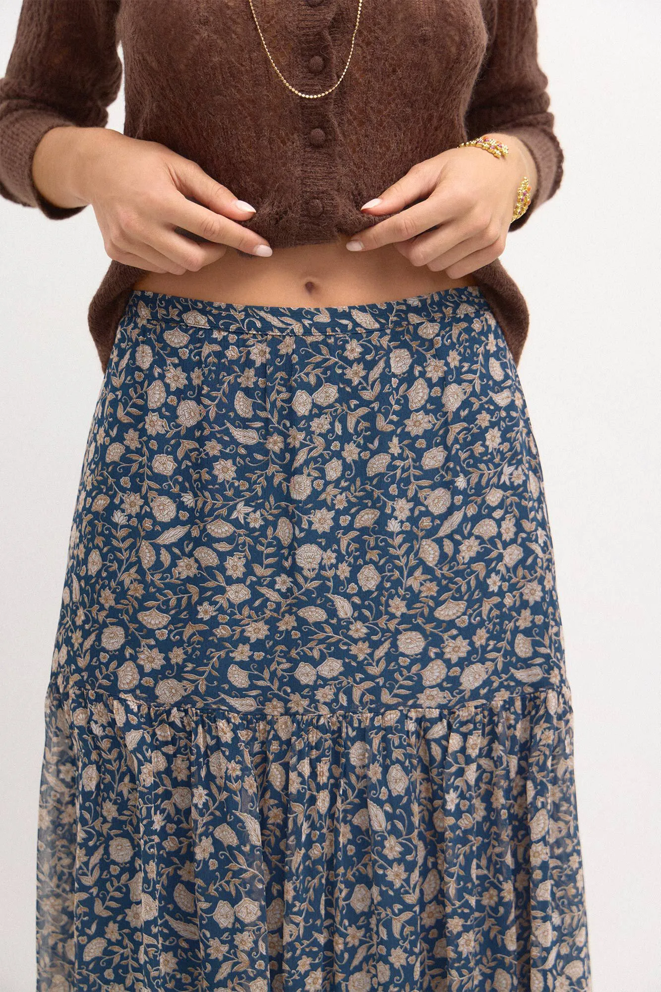 Hoss Intropia Olivia. Falda estampada