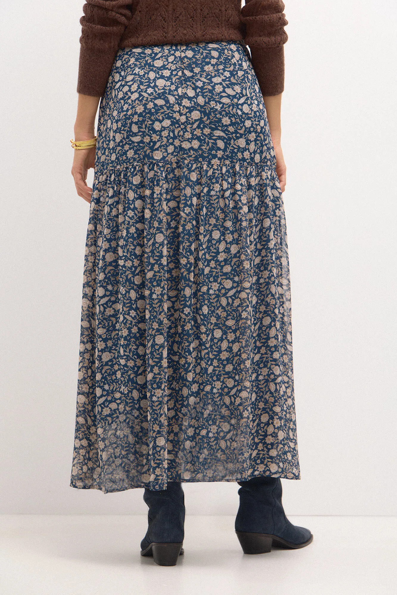 Hoss Intropia Olivia. Falda estampada