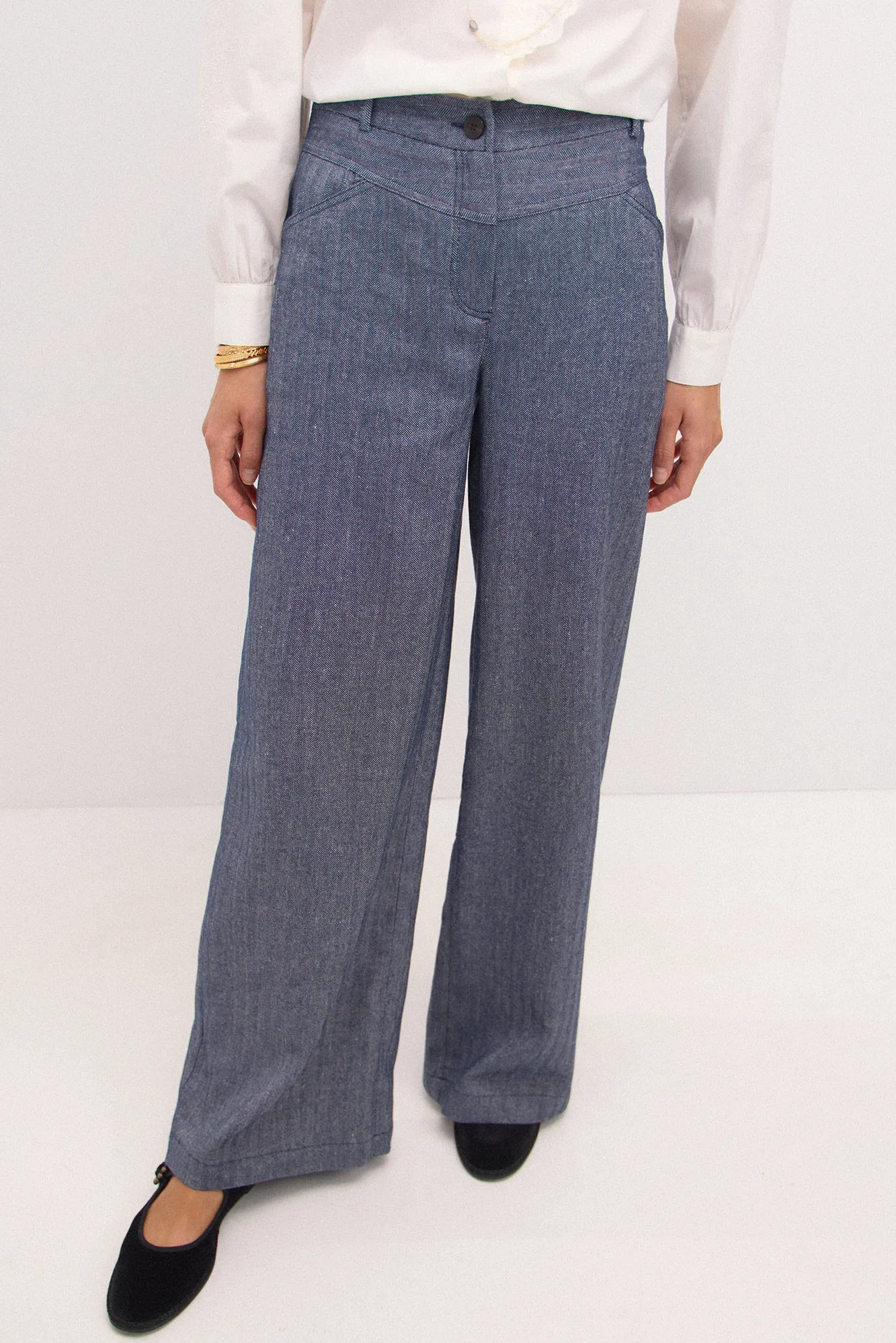 Hoss Intropia Pamela. Pantalón amplio de espiga