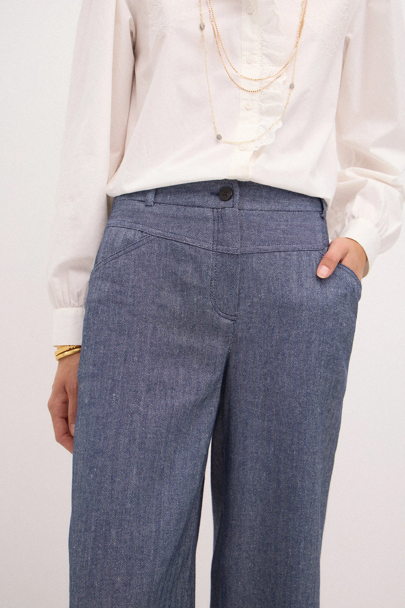 Hoss Intropia Pamela. Pantalón amplio de espiga