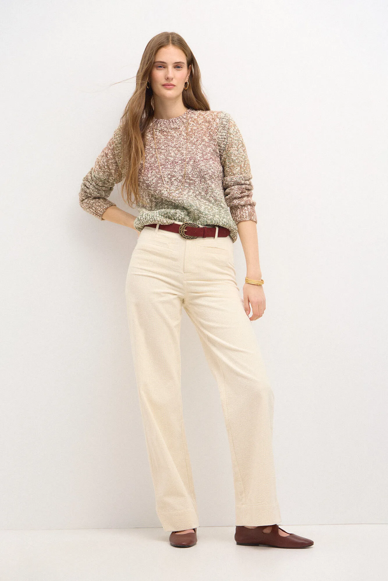 Hoss Intropia Pauline. Pantalón recto de pana