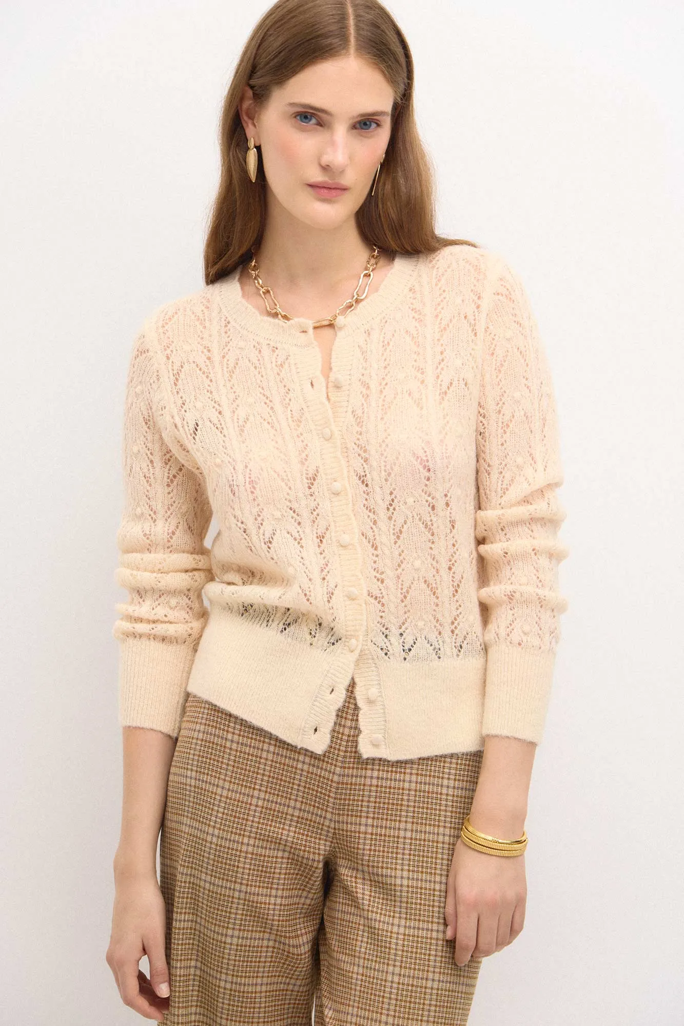Hoss Intropia Taresa. Chaqueta de punto pointelle
