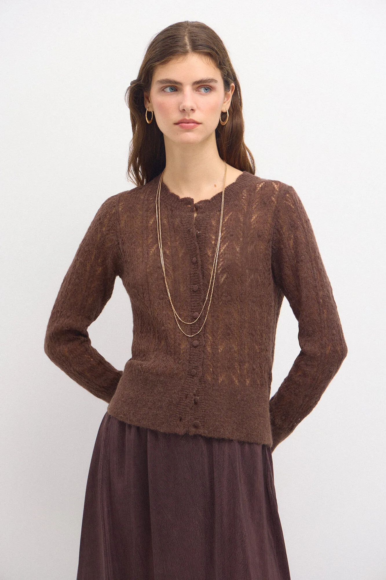 Hoss Intropia Taresa. Chaqueta de punto pointelle