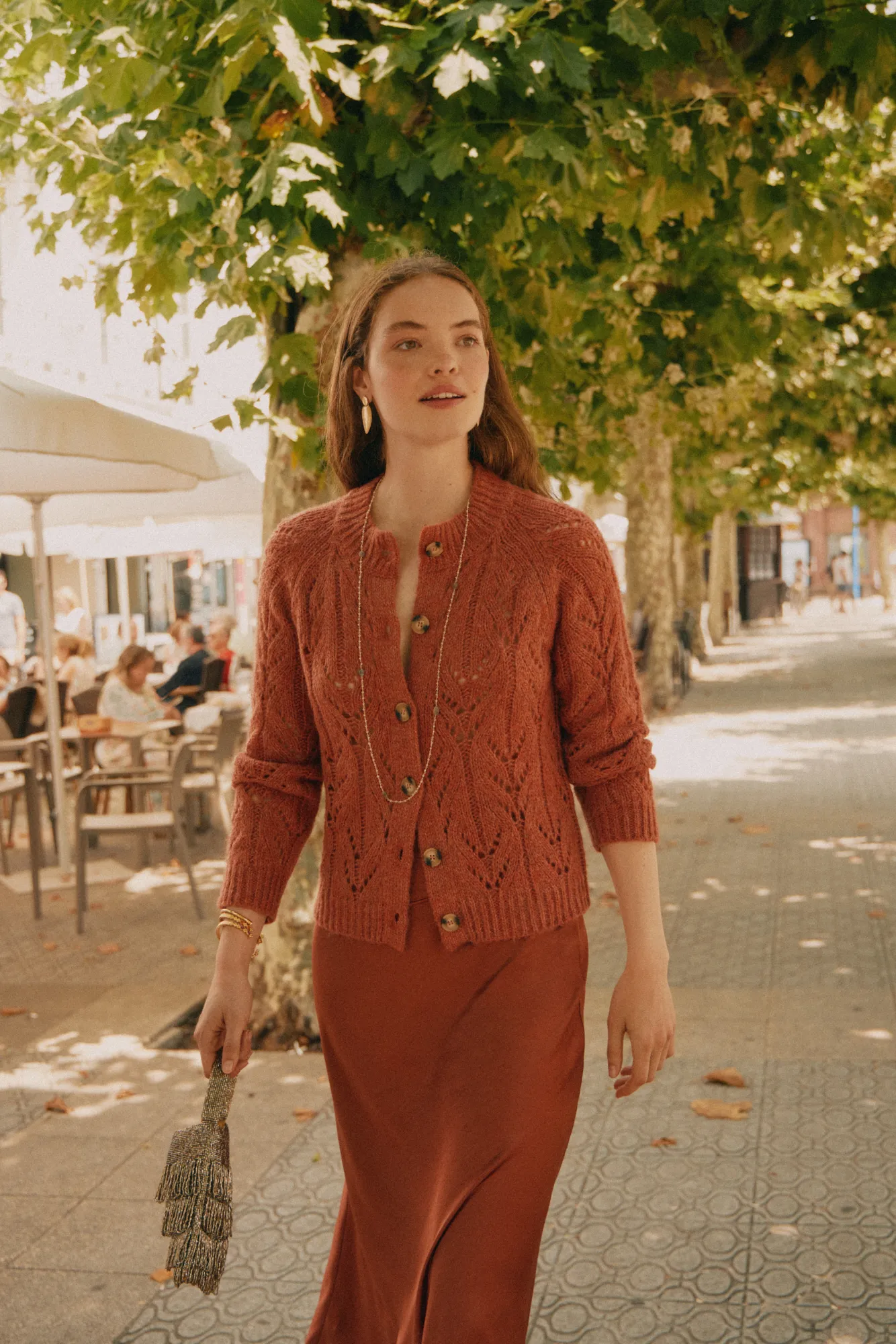 Hoss Intropia Tricia. Chaqueta de punto calado