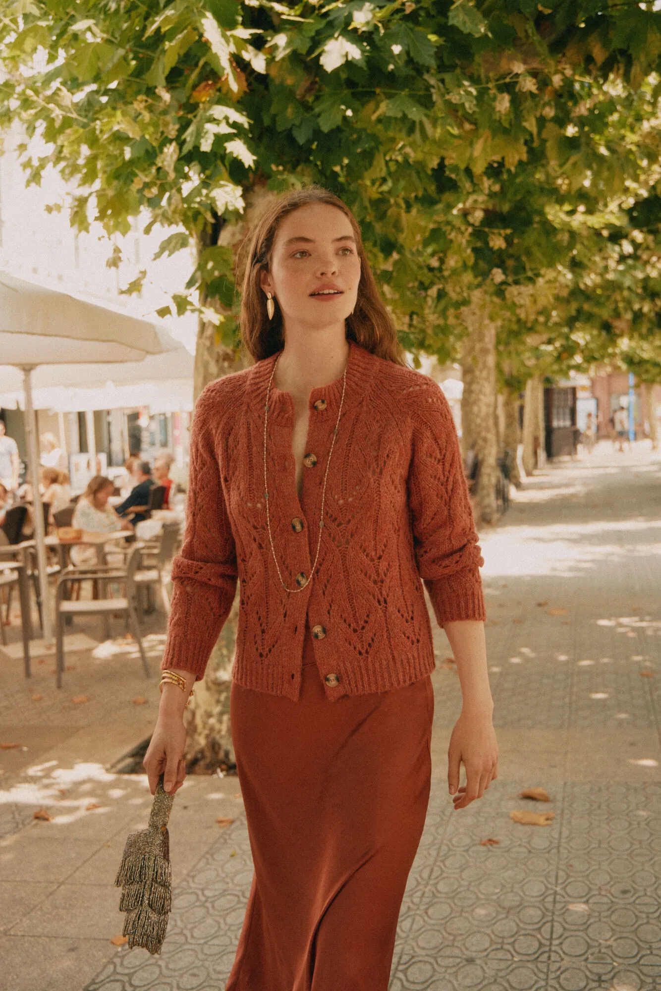 Hoss Intropia Tricia. Chaqueta de punto calado