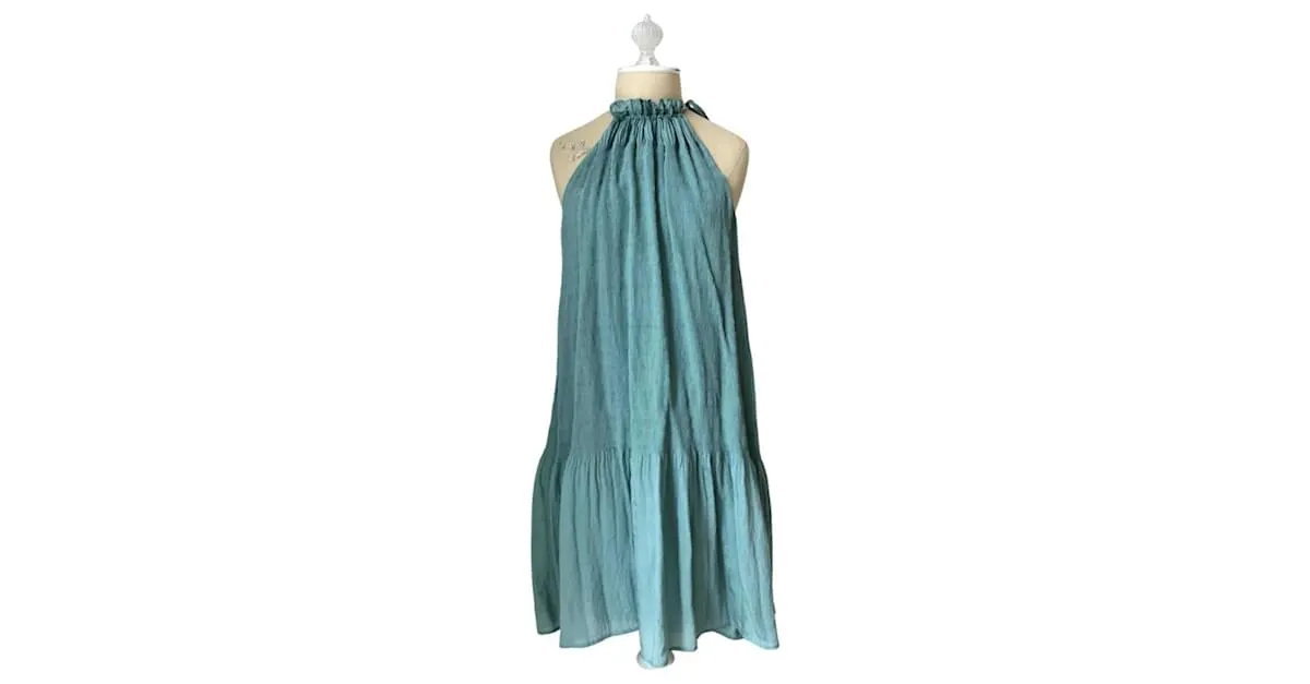 Hoss Intropia Vestido de cuello halter Verde claro 