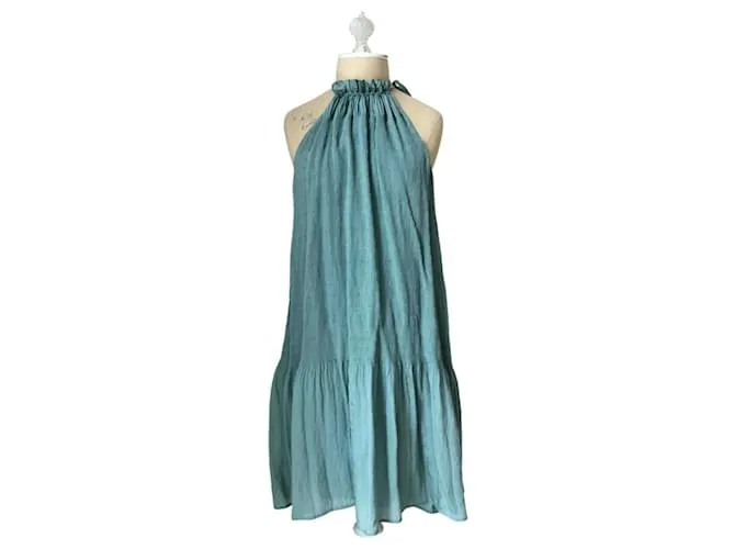 Hoss Intropia Vestido de cuello halter Verde claro 