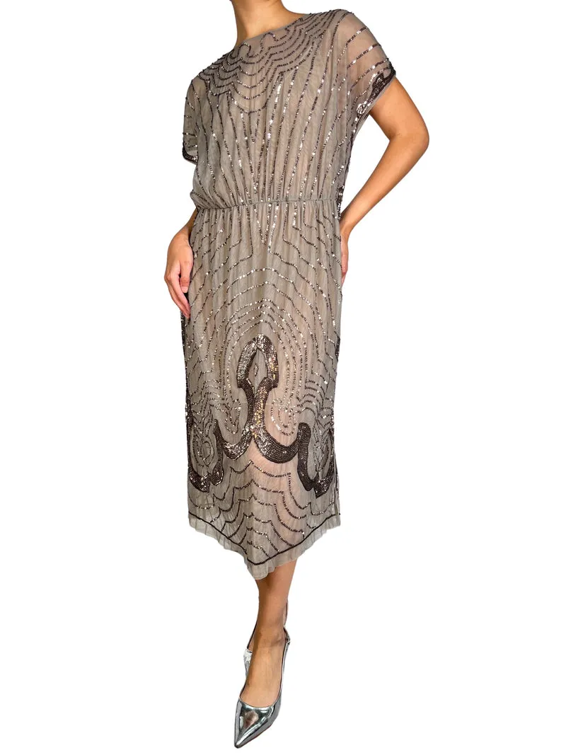 HOSS INTROPIA Vestido Traslucido Lentejuelas