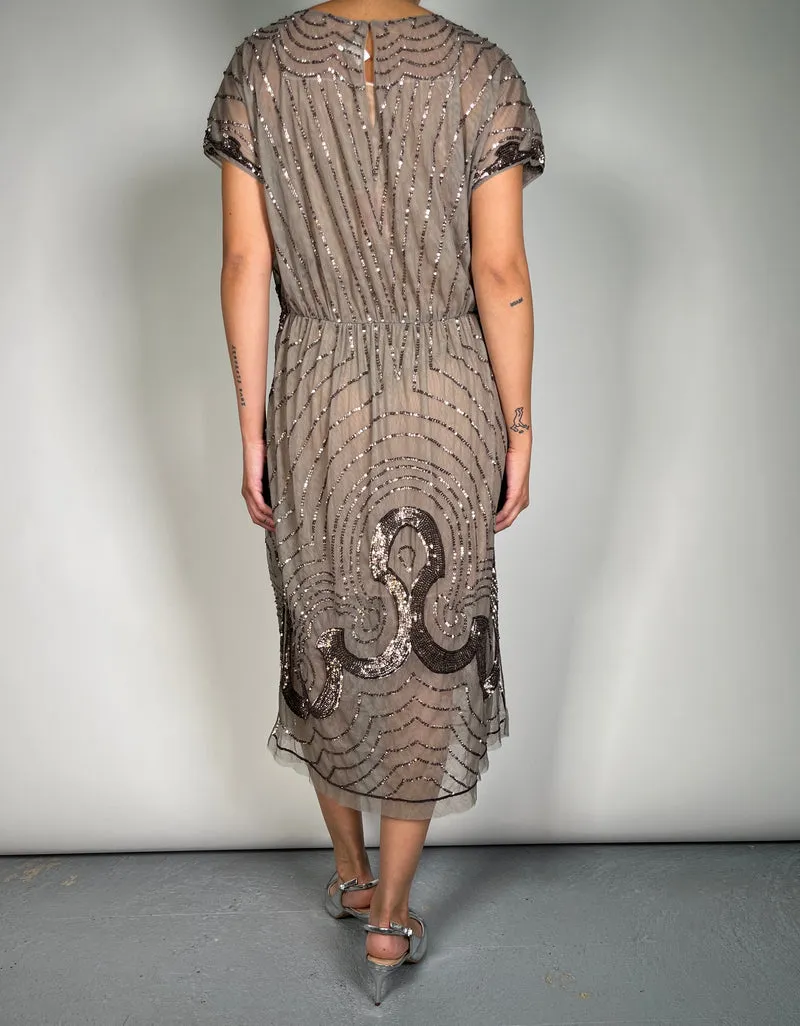 HOSS INTROPIA Vestido Traslucido Lentejuelas