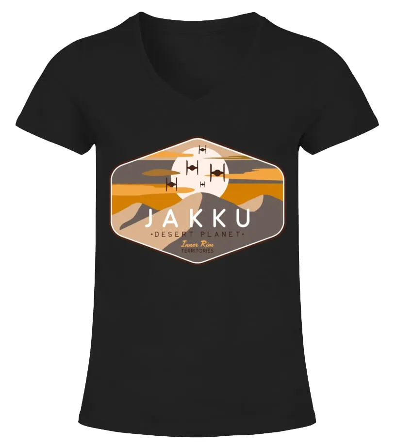 JAKKU  DESERT PLANET CAMISETA CUELLO PICO MUJER