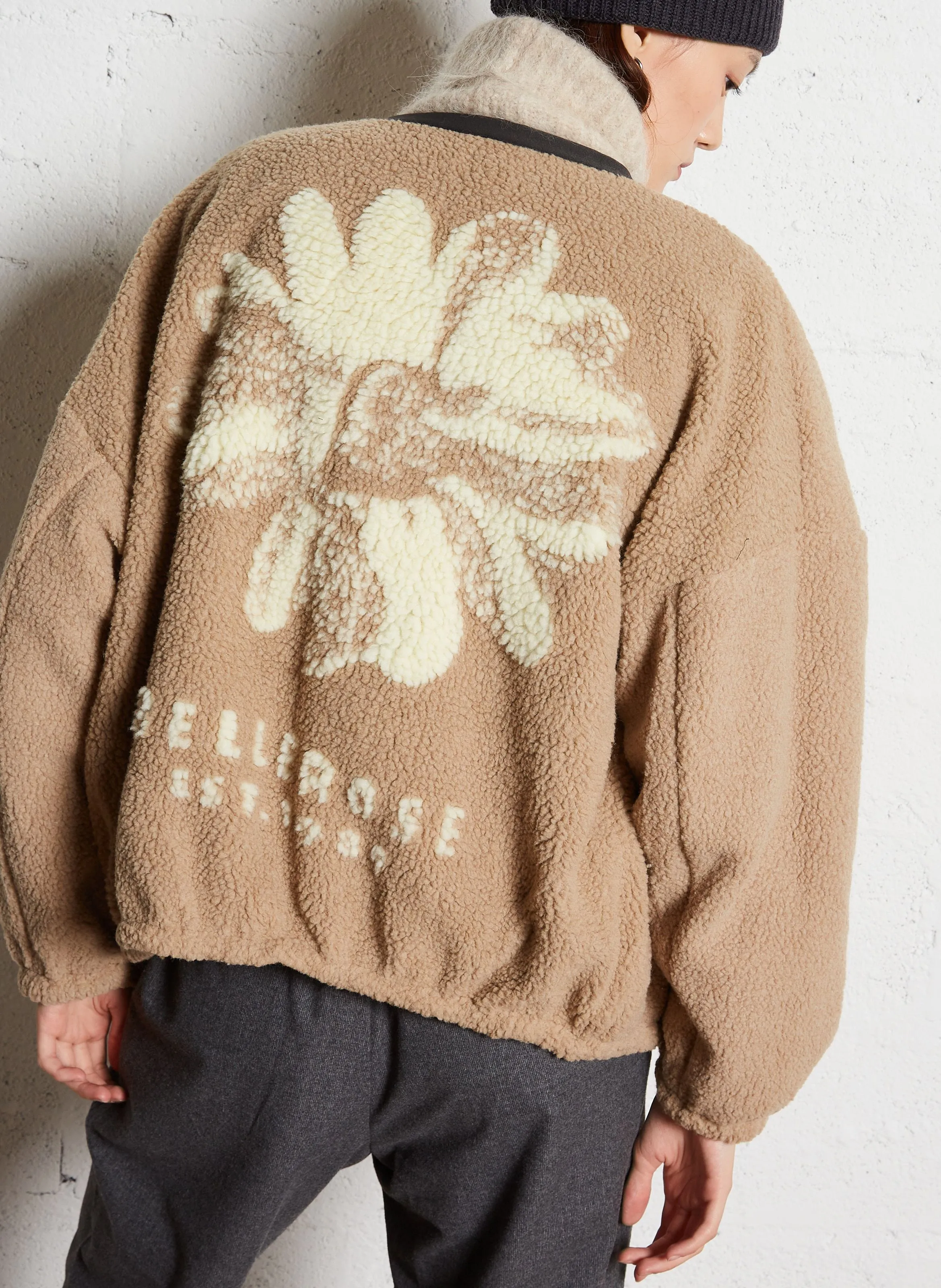 JANICE  CHAQUETA OVERSIZE REVERSIBLE EN MARRON