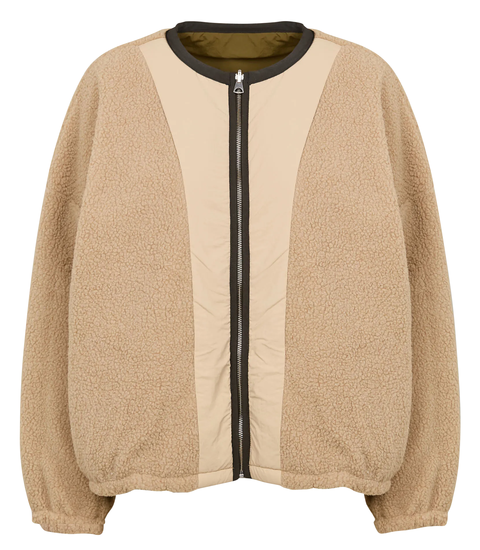 JANICE  CHAQUETA OVERSIZE REVERSIBLE EN MARRON