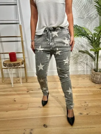 Jeans Baggy Estrellas SPAZIEL Gris