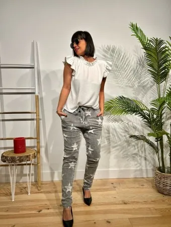 Jeans Baggy Estrellas SPAZIEL Gris