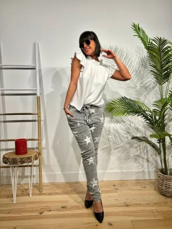 Jeans Baggy Estrellas SPAZIEL Gris