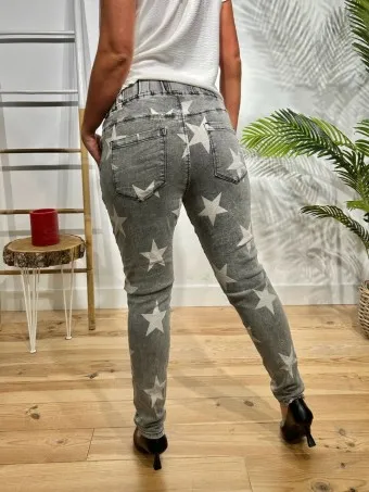 Jeans Baggy Estrellas SPAZIEL Gris
