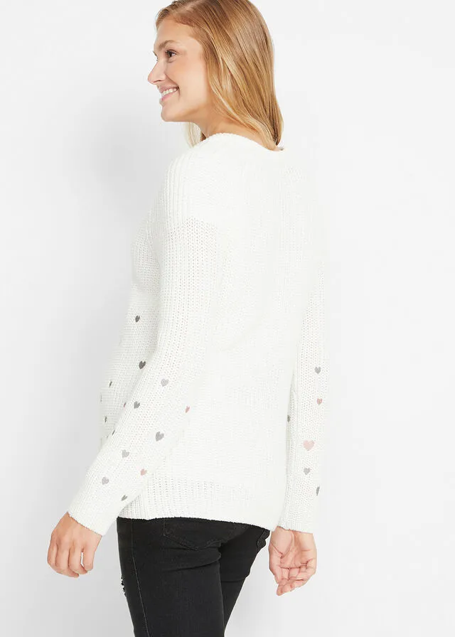 Jersey premamá Blanco lana estampado