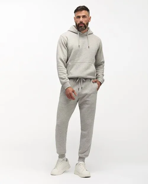 Jogger Hombre Juan Core Gris Fit Poly Htr