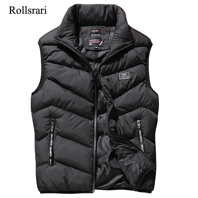 L8XL CHALECO HOMBRES OTOñO PRIMAVERA NUEVA MODA ABRIGOS CHALECOS DE ALGODóN ACOLCHADOS PARA HOMBRES CHAQUETA SIN MANGAS MASCULI