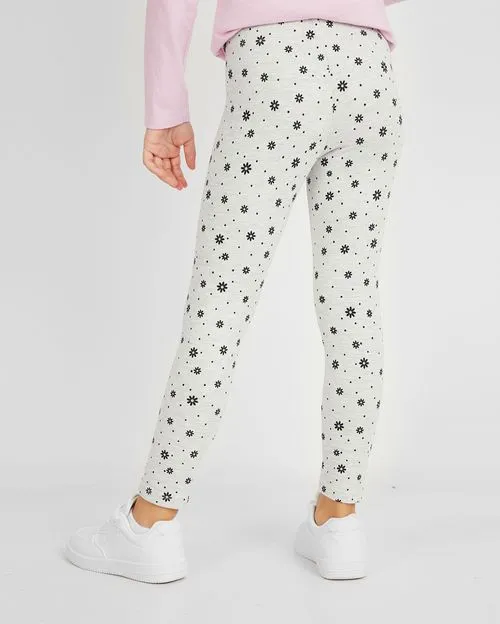Legging Pack x 2 Niña Belen Niquel Poly/Celeste Royal