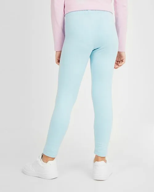 Legging Pack x 2 Niña Belen Niquel Poly/Celeste Royal