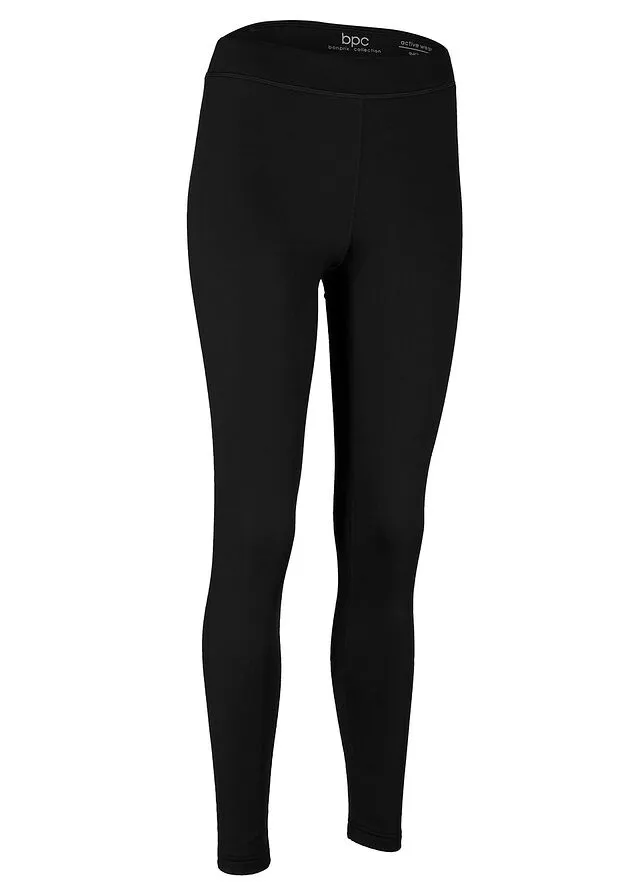 Leggings deportivos térmicos largos de nivel 3 Negro