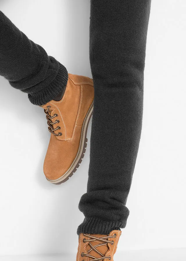 Leggings térmicos con cintura de canalé Negro