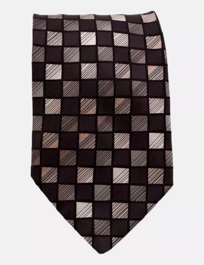 Marks & Spencer Corbata negra estampado geométrico