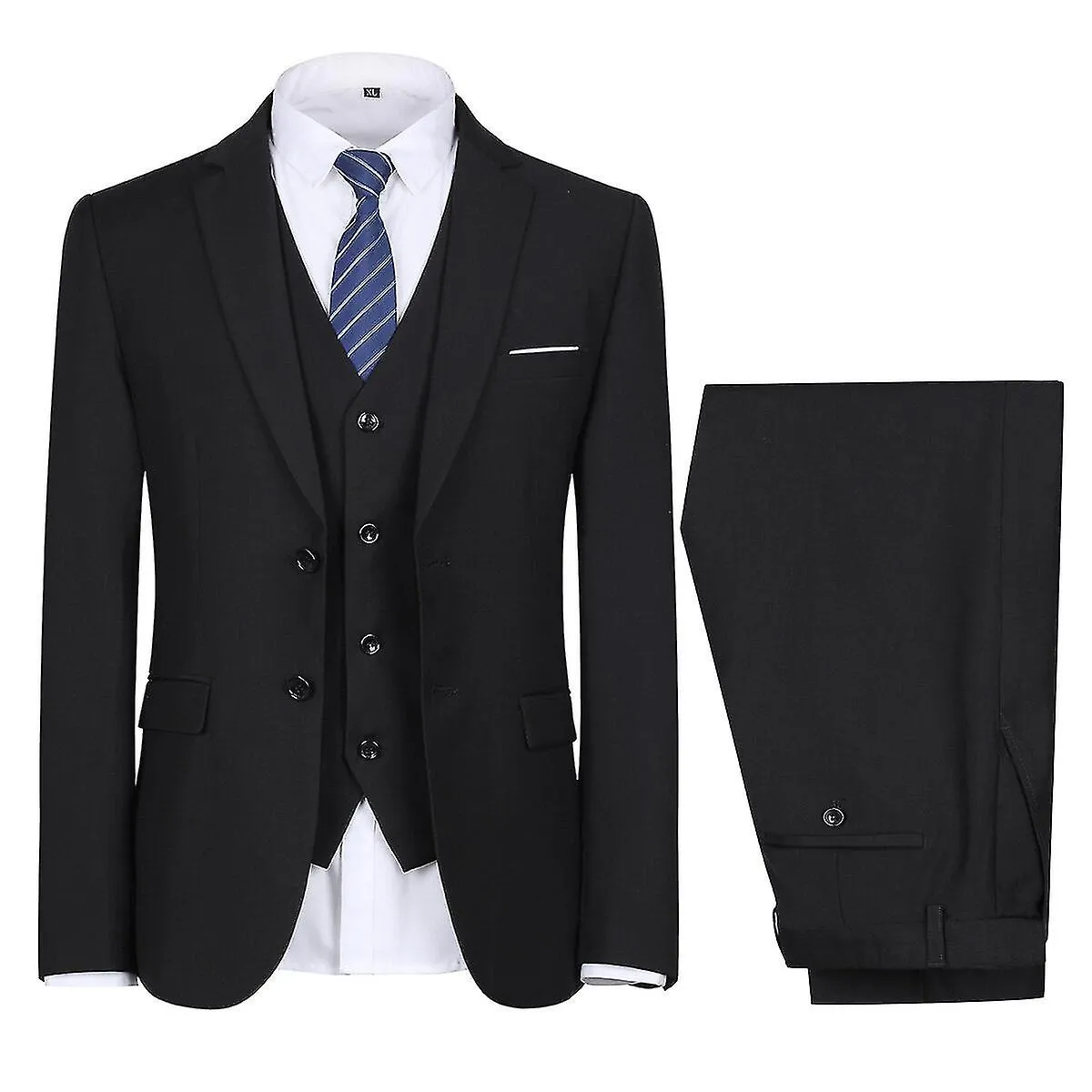 Mike Traje de hombre para la cena de la fiesta de bodas Traje de negocios de 3 piezas Blazer Chaleco Pantalones 9 Colores