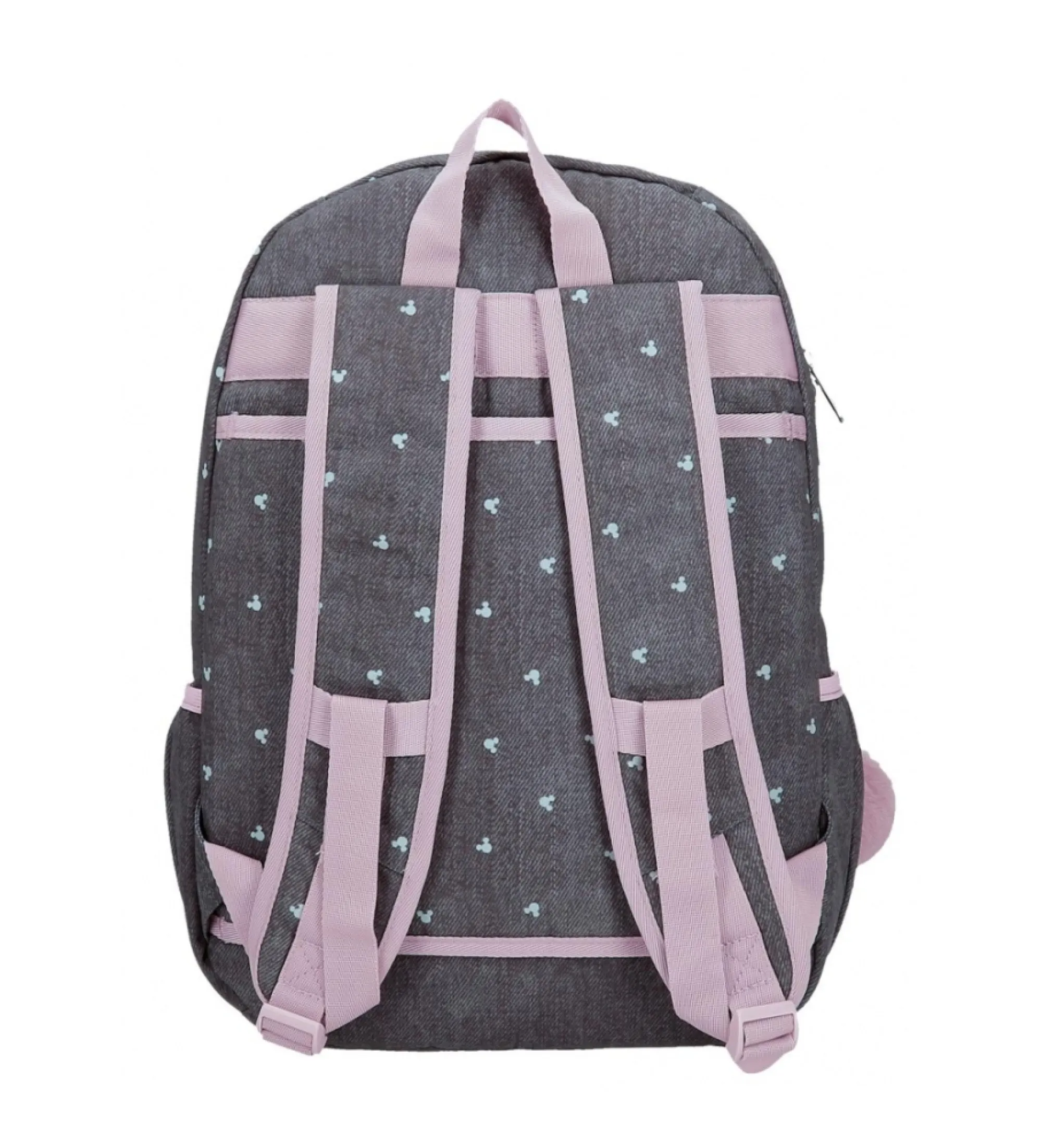 Mochila escolar Mickey studs doble compartimento antracita