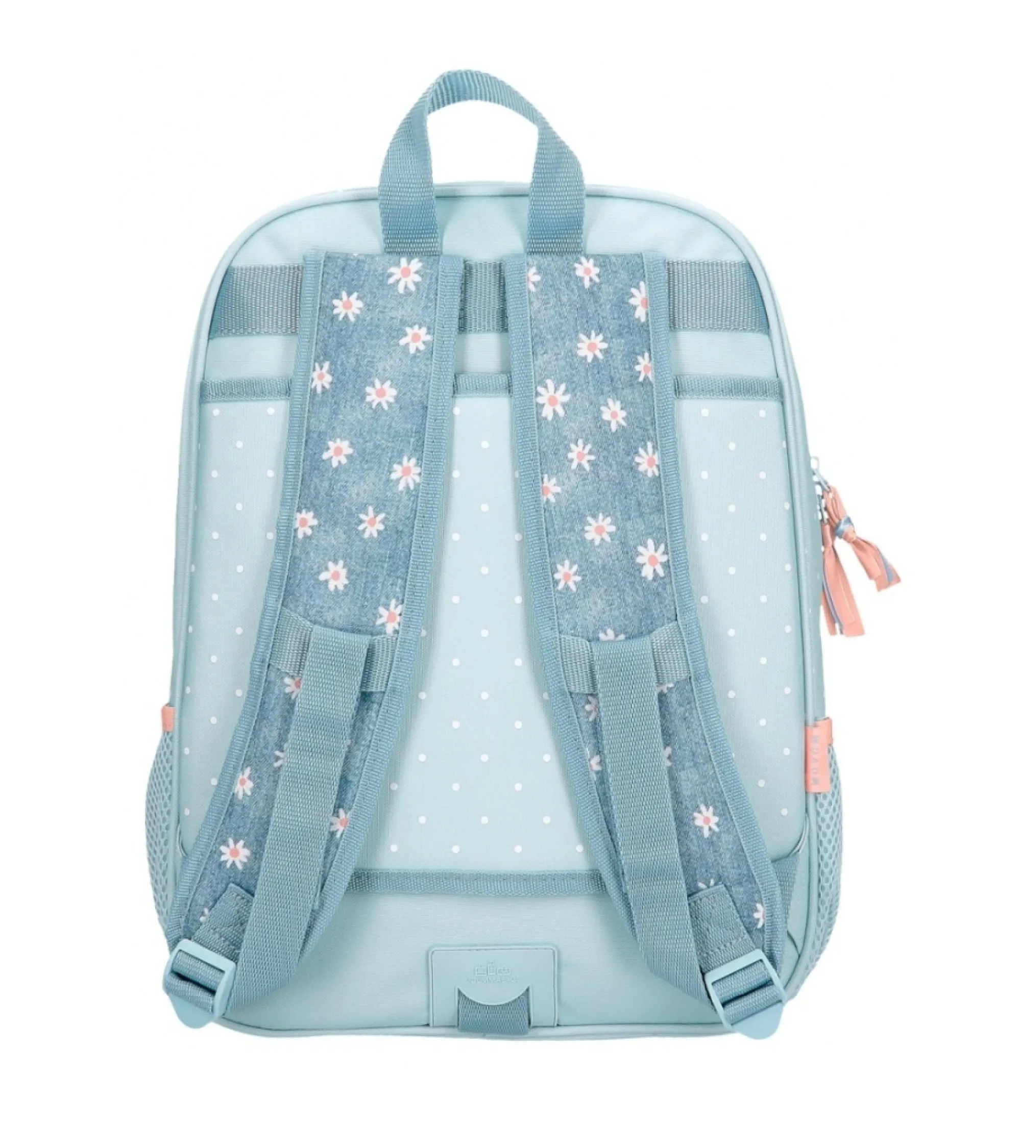 Mochila escolar Movom Live your dreams 38 cm adaptable a carro azul turquesa