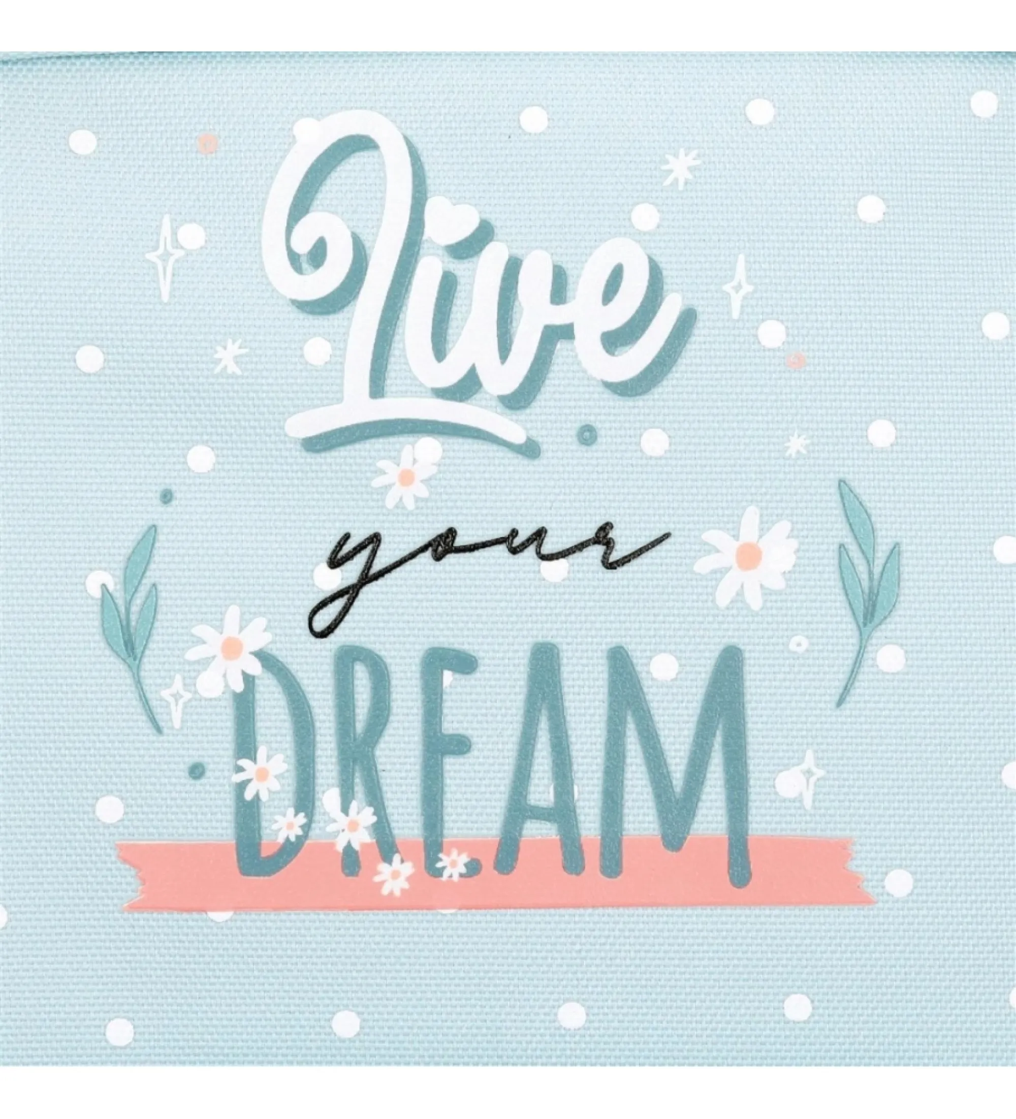 Mochila escolar Movom Live your dreams 38 cm adaptable a carro azul turquesa