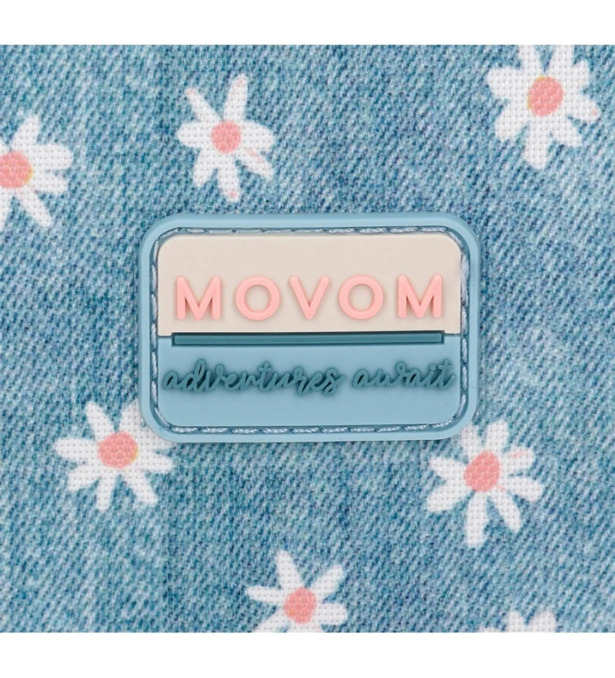 Mochila escolar Movom Live your dreams 38 cm adaptable a carro azul turquesa