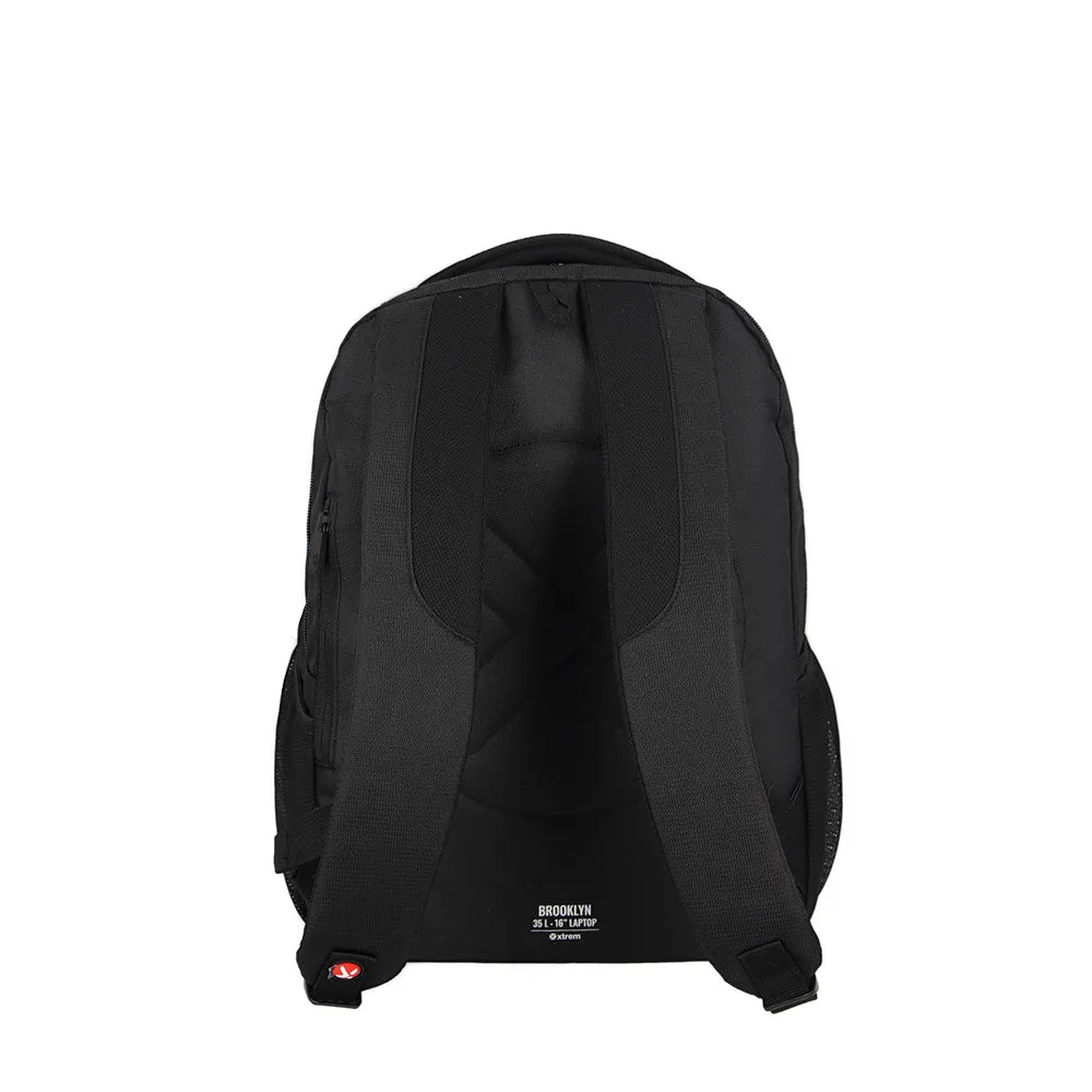 Mochila para laptop hombre Brooklyn 16'' negra/azul