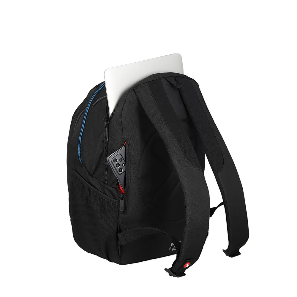Mochila para laptop hombre Brooklyn 16'' negra/azul
