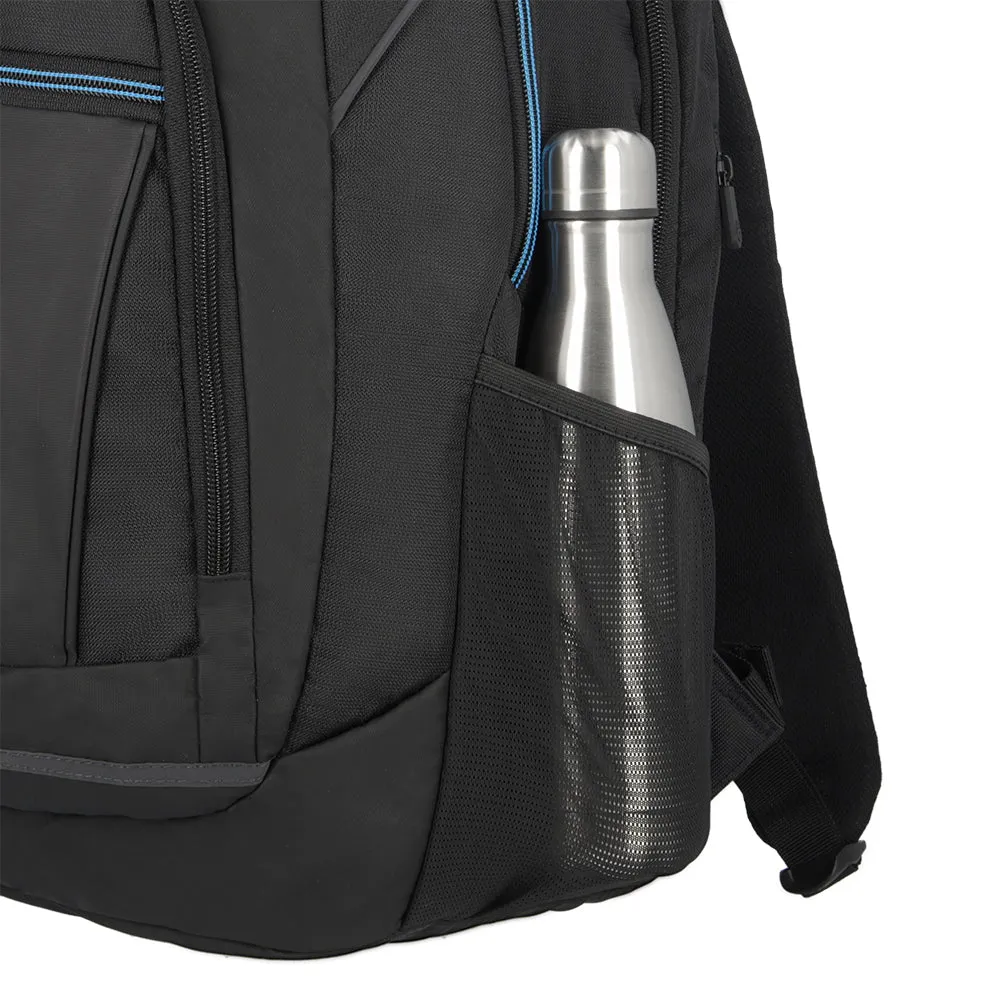 Mochila para laptop hombre Brooklyn 16'' negra/azul