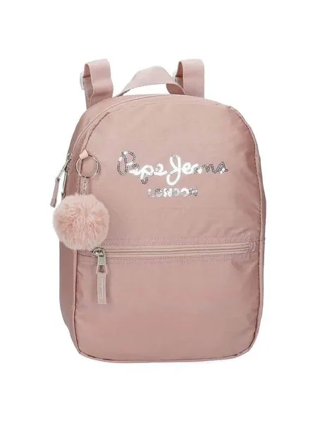 mochila pepe jeans celia rosa para niña